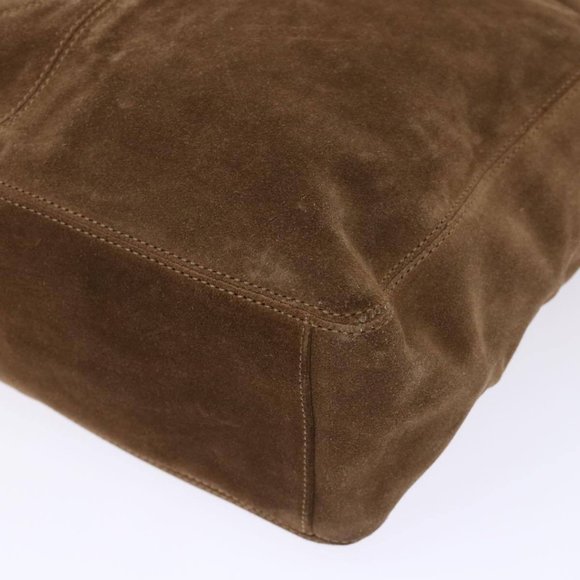 CHANEL Tote Bag Suede Brown CC Auth - Picture 12 of 15